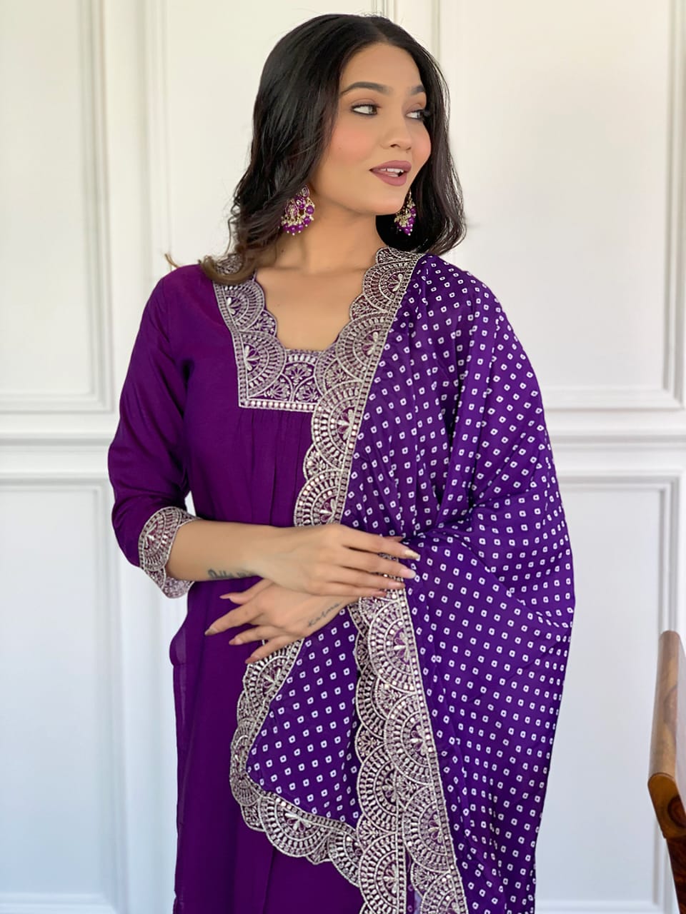 KF 457 Kalaai Viscose Chanderi Embroidery Kurti With Bottom Dupatta Wholesalers In India